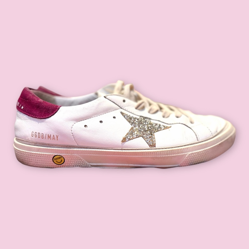 Golden Goose Pink and Gold Sneakers - Picture 8 of 9